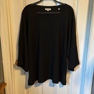 🎄Jones New York Black Relaxed Elbow Sleeve Tunic